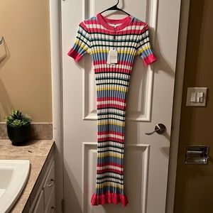 Brand new with tags. English Factory, multicolored sweater midi dress. XS.
